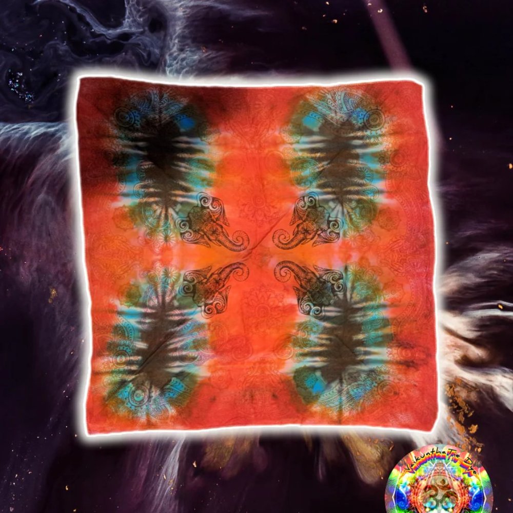 [Hand Dyed] Tie Dye Bandanna